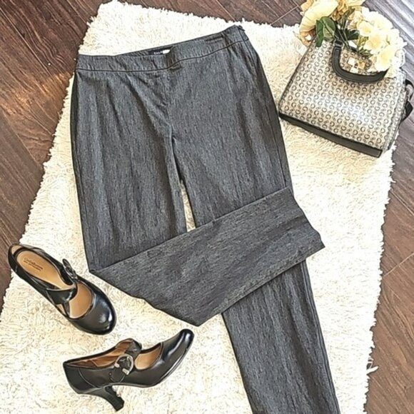 Talbots Women's Dress Pants Size 6 Dark Grey Chatham Ankle Fitted Side Zipper - Picture 15 of 15